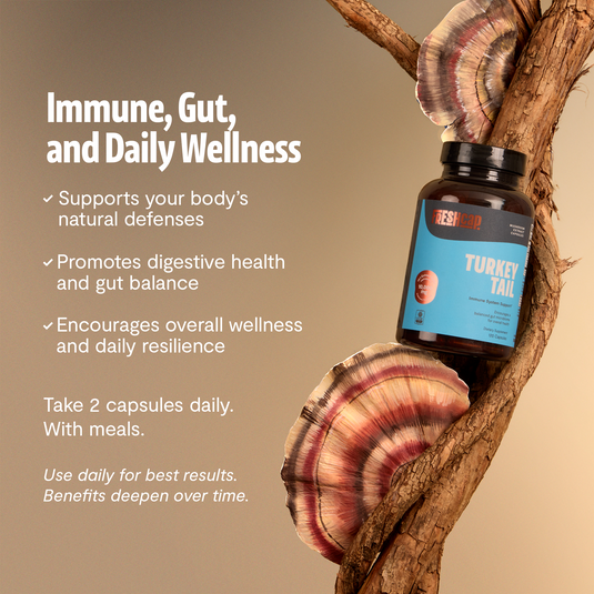 FreshCap Mushrooms - Organic Turkey Tail Mushroom Capsules