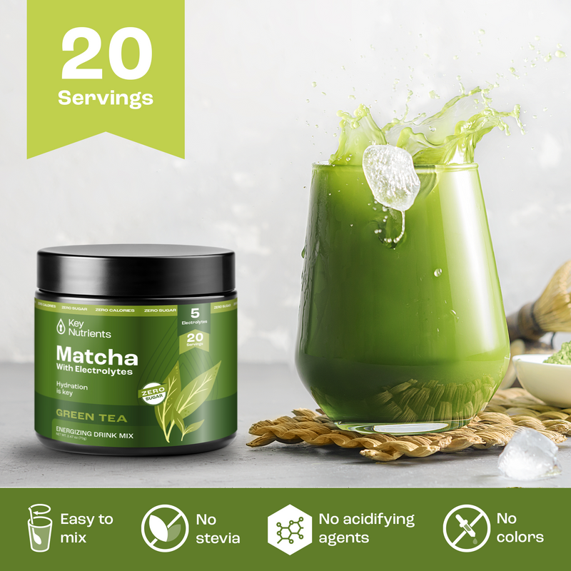 Load image into Gallery viewer, Key Nutrients - Matcha Powder With Electrolytes
