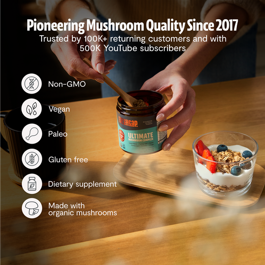 FreshCap Mushrooms - Organic Mushroom Extract Powder Blend