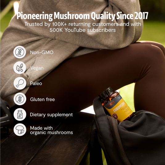FreshCap Mushrooms - Organic Cordyceps Mushroom Supplement Capsules