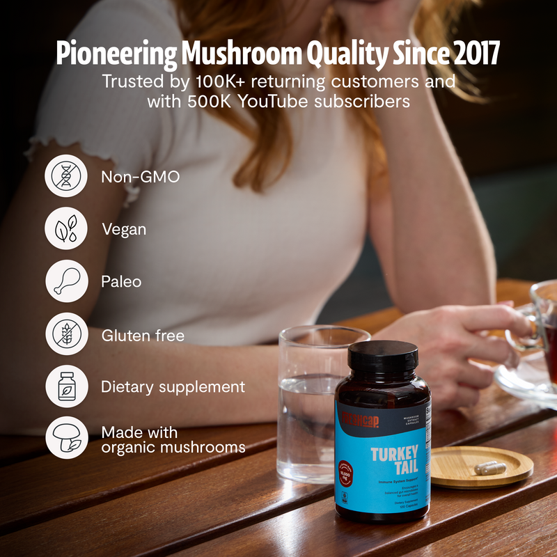 Load image into Gallery viewer, FreshCap Mushrooms - Organic Turkey Tail Mushroom Capsules
