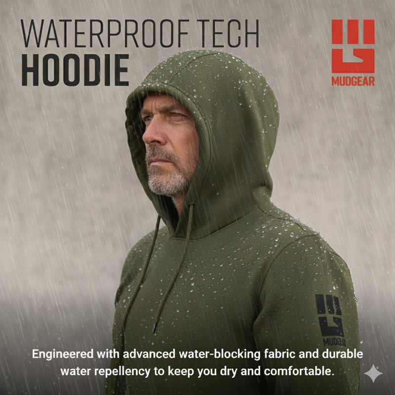 Load image into Gallery viewer, MudGear - All-Weather Warrior Hoodie (Olive Drab Green)

