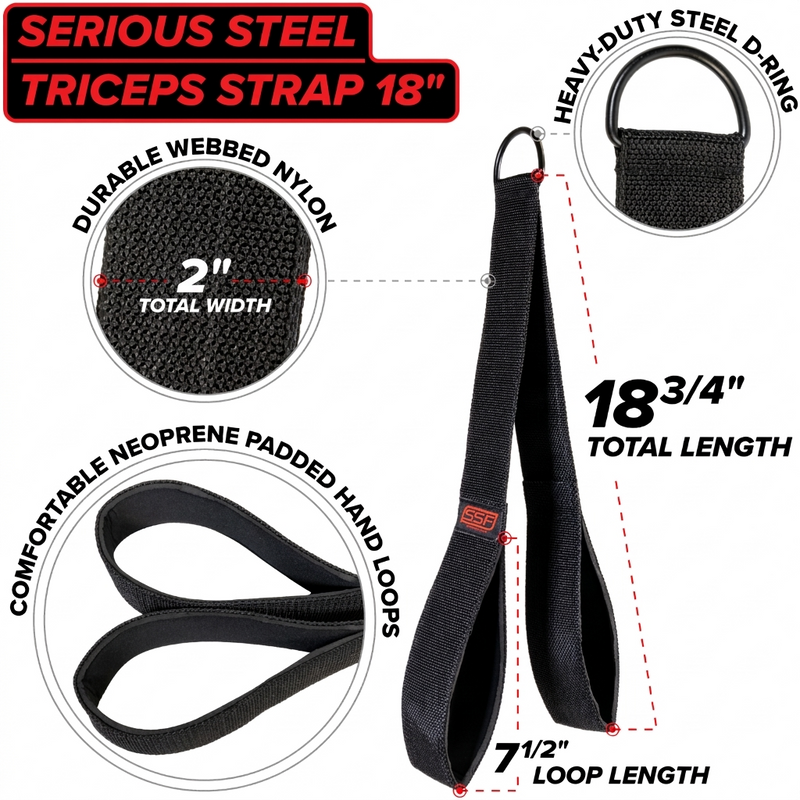 Load image into Gallery viewer, Serious Steel Fitness - Tricep Strap &amp; Ab Strap
