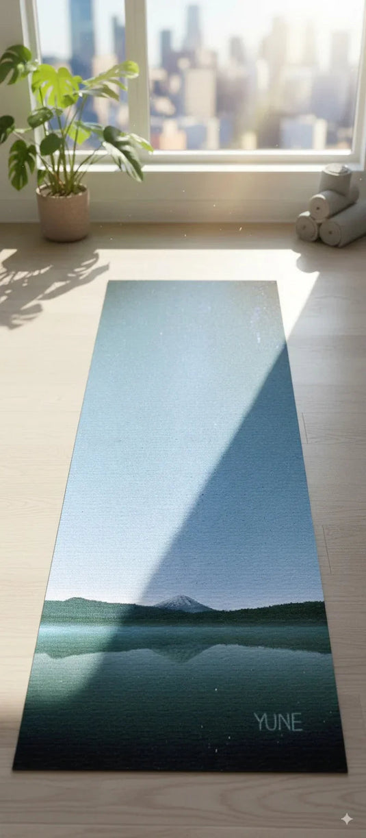 Yune Yoga - Yoga Mat | 6mm Thick | Mountain | Non-Slip | Eco Friendly | Yune Yoga | Maple