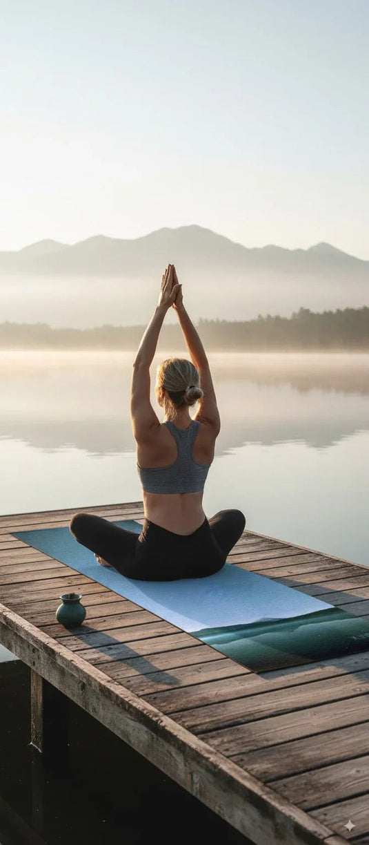 Yune Yoga - Yoga Mat | 6mm Thick | Mountain | Non-Slip | Eco Friendly | Yune Yoga | Maple