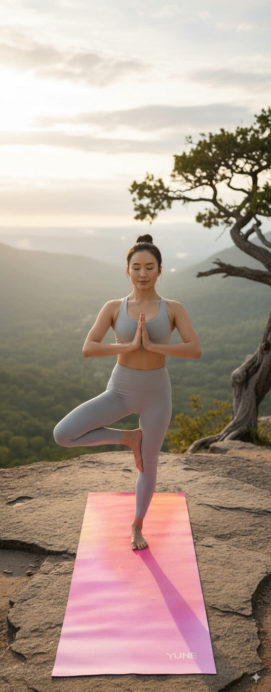 Yune Yoga - Yoga Mat | 6mm Thick | Pink | Non-Slip | Eco Friendly | Yune Yoga | Arrakis