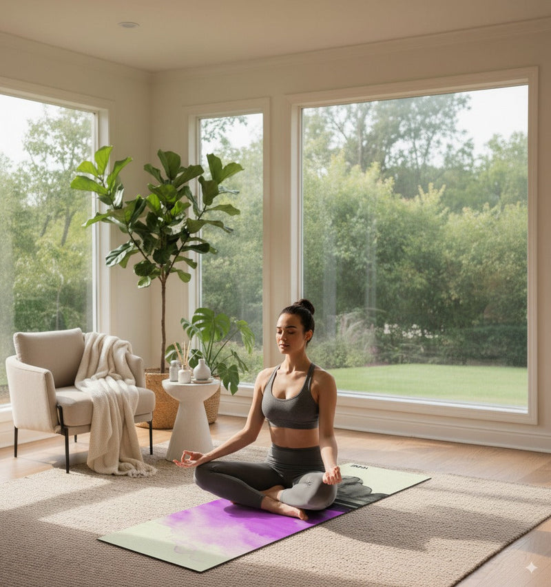 Load image into Gallery viewer, Yune Yoga - Yoga Mat | 6mm Thick | Purple | Non-Slip | Eco Friendly | Yune Yoga | Spruce.

