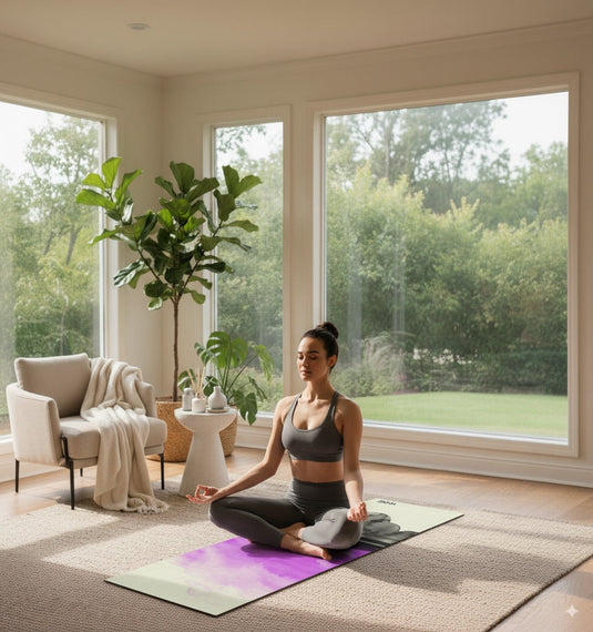 Yune Yoga - Yoga Mat | 6mm Thick | Purple | Non-Slip | Eco Friendly | Yune Yoga | Spruce.
