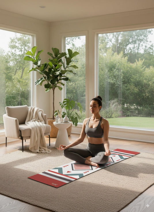 Yune Yoga - Yoga Mat | 6mm Thick | Red | Non-Slip | Eco Friendly | Yune Yoga | Aries