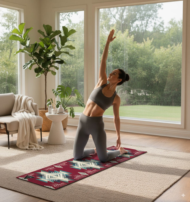 Load image into Gallery viewer, Yune Yoga - Yoga Mat | 6mm Thick | Red | Non-Slip | Eco Friendly | Yune Yoga | Buffalo Hills Lava
