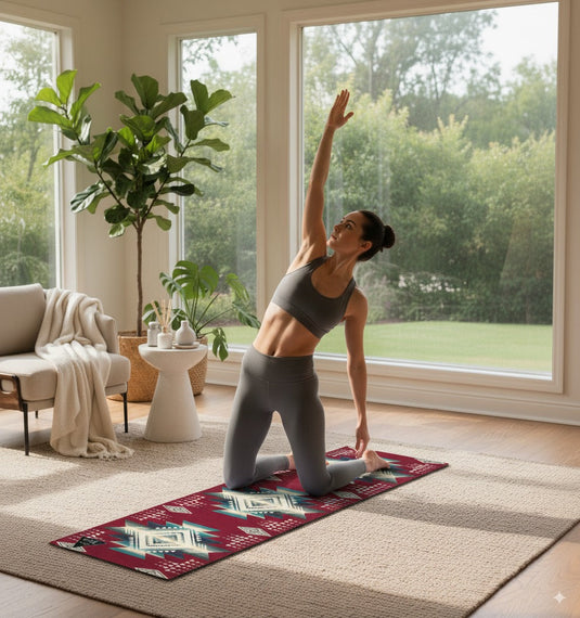 Yune Yoga - Yoga Mat | 6mm Thick | Red | Non-Slip | Eco Friendly | Yune Yoga | Buffalo Hills Lava