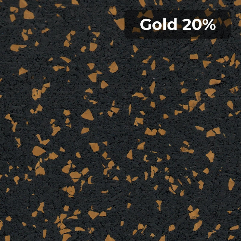 Load image into Gallery viewer, Gold 20% rubber flooring swatch