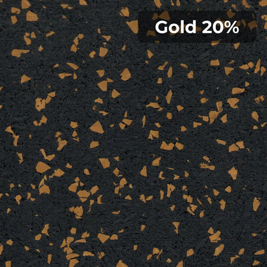 Gold 20% rubber flooring swatch