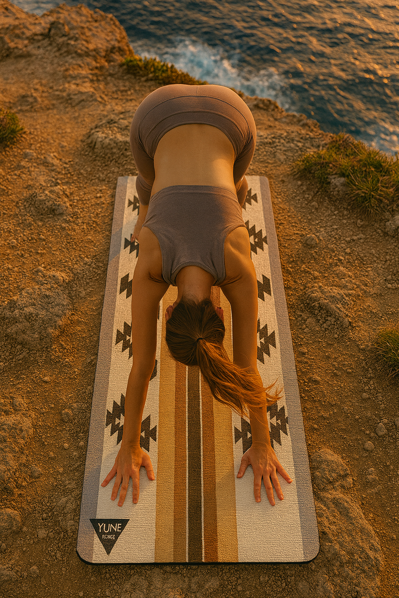 Load image into Gallery viewer, Yune Yoga - Yoga Mat | 6mm Thick | Tan | Non-Slip | Eco Friendly | Yune Yoga | Bear Creek Sand
