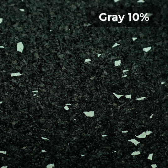 Gray 10% rubber flooring swatch