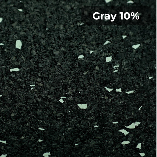 Gray 10% rubber flooring swatch
