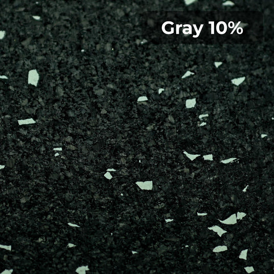 Gray 10% rubber flooring swatch