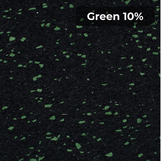 Green 10% rubber flooring swatch