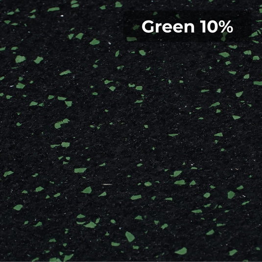 Green 10% rubber flooring swatch