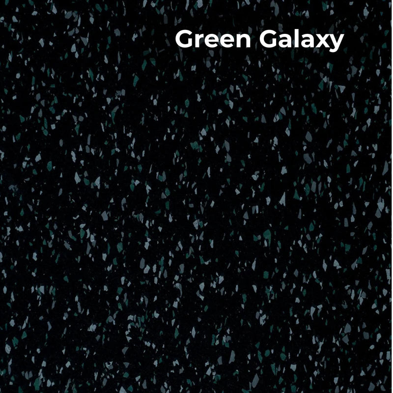 Load image into Gallery viewer, Green Galaxy rubber flooring swatch
