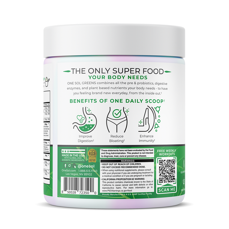 Load image into Gallery viewer, One Sol - Greens + Pre &amp; Probiotic with Digestive Enzymes
