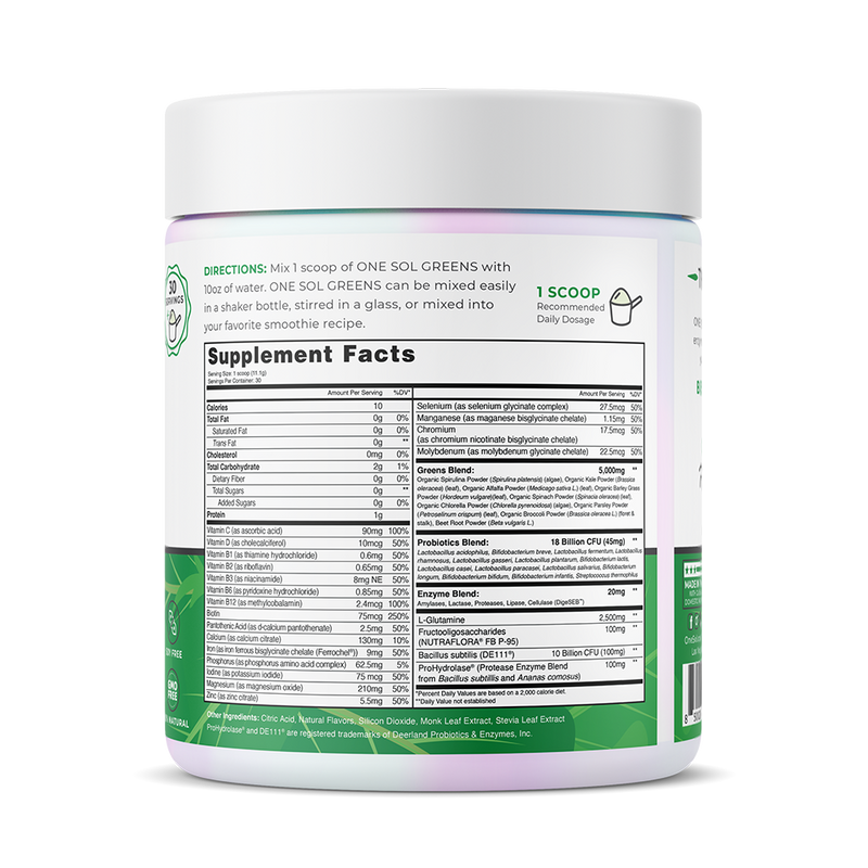 Load image into Gallery viewer, One Sol - Greens + Pre &amp; Probiotic with Digestive Enzymes
