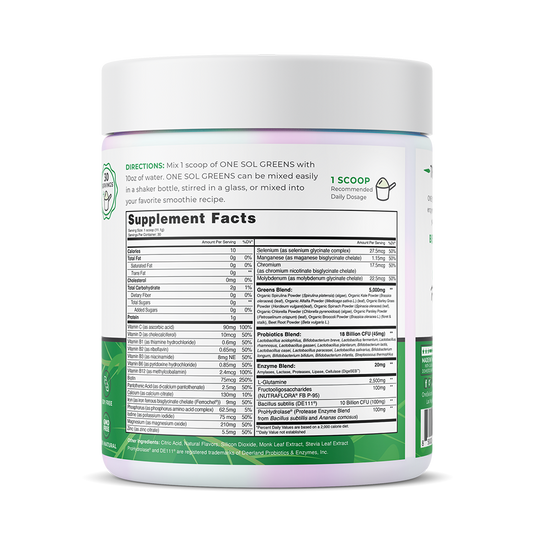 One Sol - Greens + Pre & Probiotic with Digestive Enzymes
