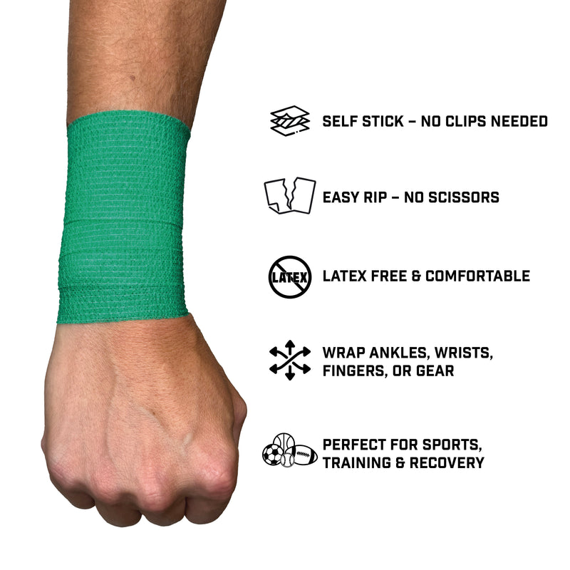 Load image into Gallery viewer, Elite Athletic Gear - Green Self Stick Athletic Tape
