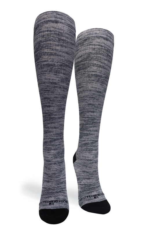Crazy Compression - Grey Heather - (Standard & Extra Wide)
