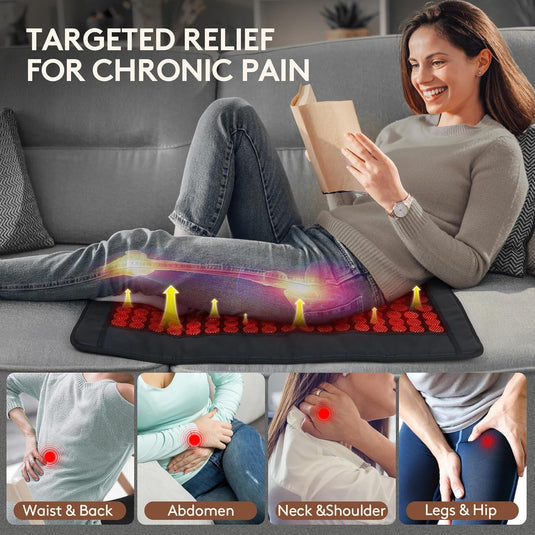 iReliev - Far Infrared Natural Jade and Tourmaline Heating Pad, 31" x 21"