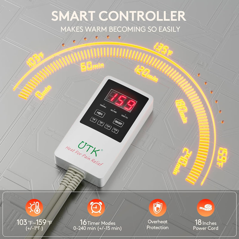 Load image into Gallery viewer, iReliev - Far Infrared Natural Jade and Tourmaline Heating Pad, 31" x 21"
