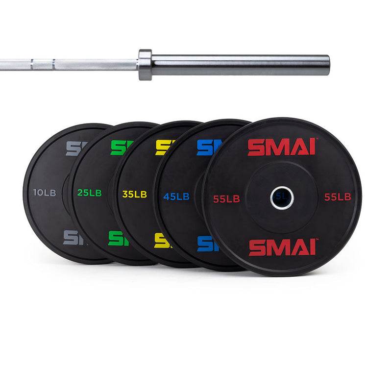 Load image into Gallery viewer, SMAI - 340lb Weight Lifting Package with Barbell
