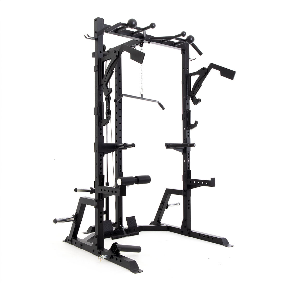 Half Power Rack With Cable Machine Lateral Pull Down / Rower – Living.Fit
