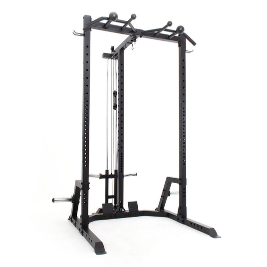 SMAI - Half Power Rack With Cable Machine Lateral Pull Down / Rower