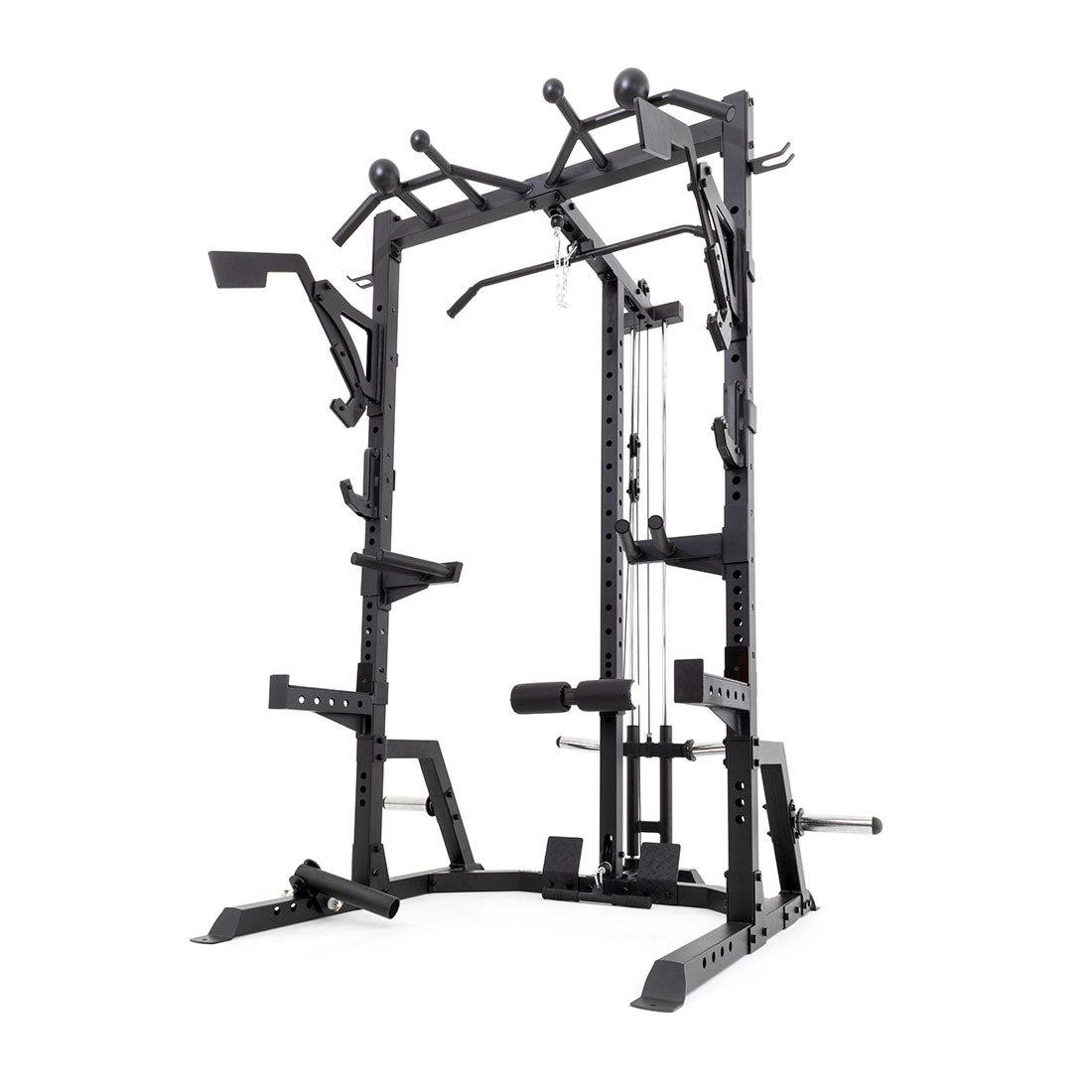 Half Power Rack With Cable Machine Lateral Pull Down / Rower – Living.Fit