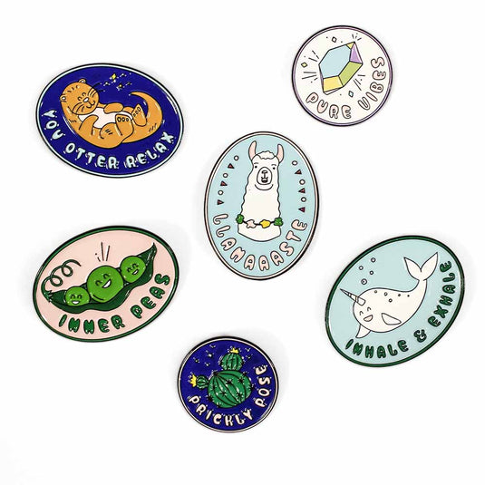 Yogo - Punny Yoga Pins, Soft Enamel