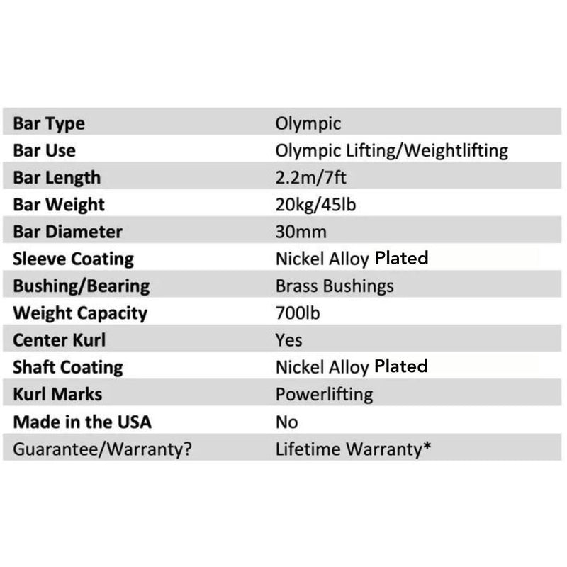 Load image into Gallery viewer, HomeGrown Lifting - 700 lb Olympic Barbell (7 ft, 30 mm)
