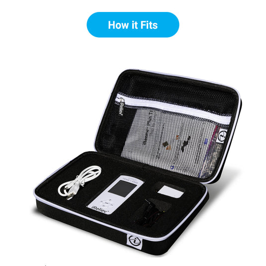 iReliev - Hard Protective Carry Case for Premium TENS + EMS