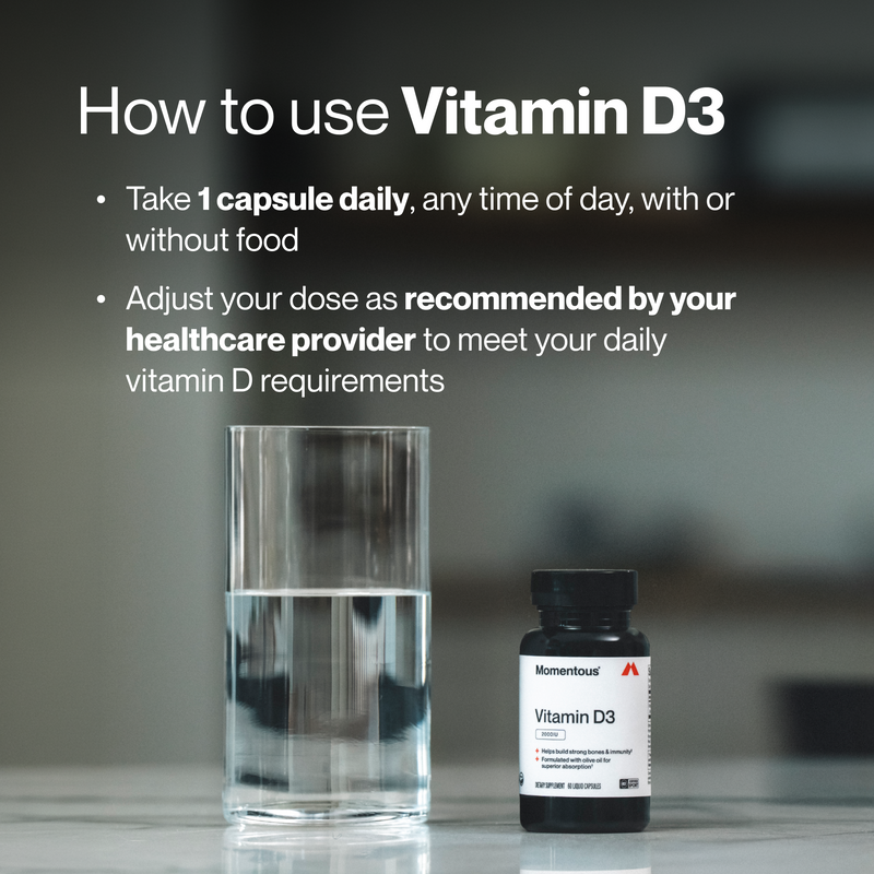 Load image into Gallery viewer, Momentous - Vitamin D3 2000 IU - Vitamins &amp; Supplements
