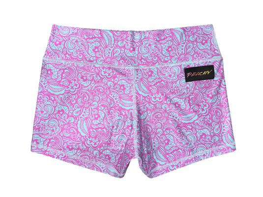 Peachy Athletic - Elixir Shorts - Neon Lace