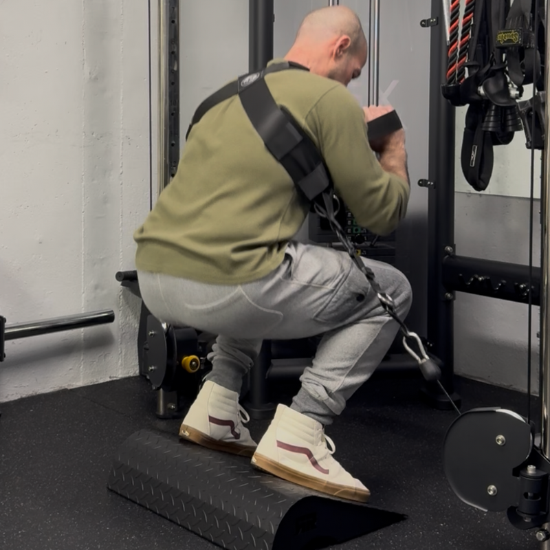 Load image into Gallery viewer, Squat Harness - Ripped Ramp 2.0: Steel Squat Wedge Ramp with Band Integration
