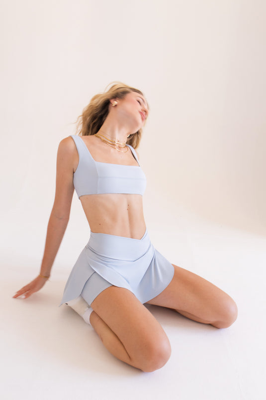 Runner's Athletics - Hot Girl Bandage Push-Up Sports Bra in LuxeForm (Baby Blue)