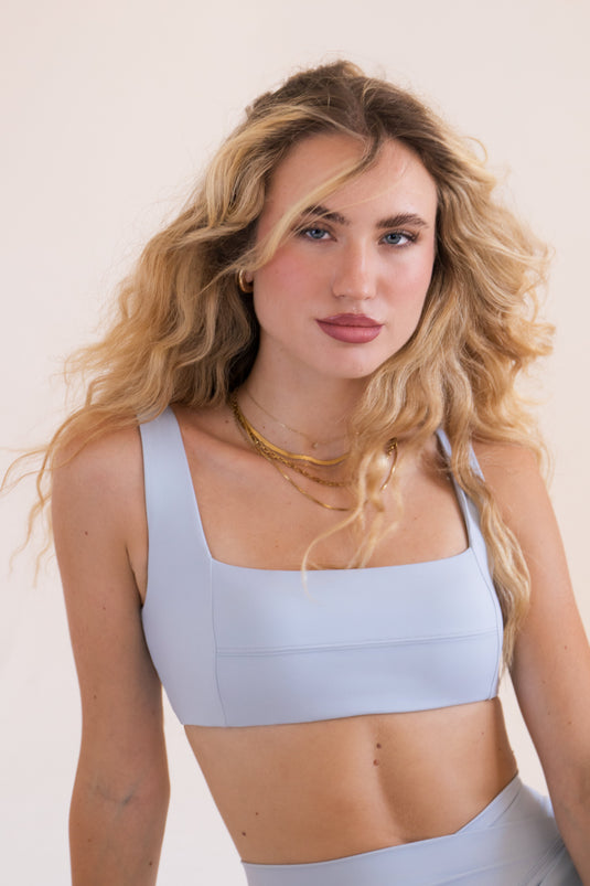 Runner's Athletics - Hot Girl Bandage Push-Up Sports Bra in LuxeForm (Baby Blue)