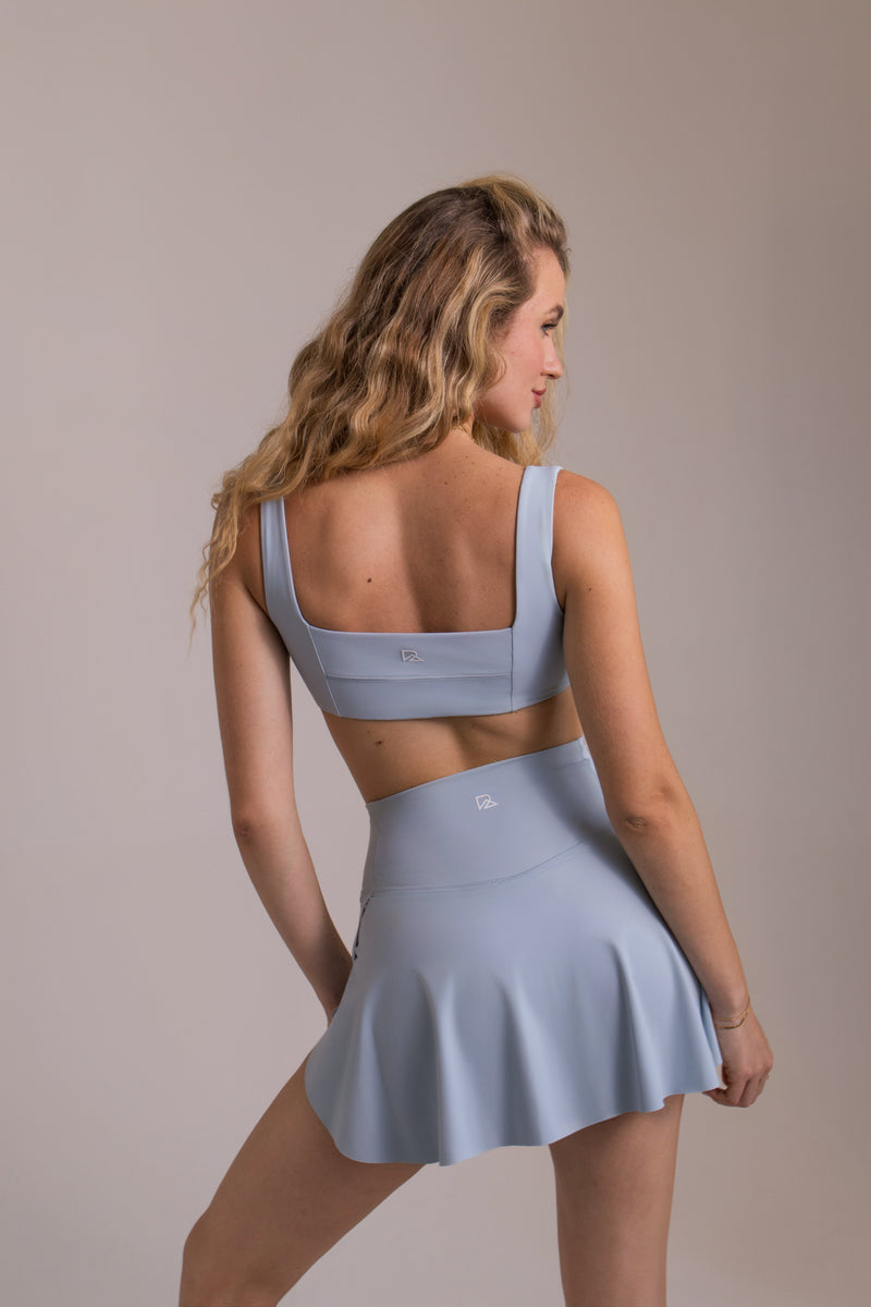 Load image into Gallery viewer, Runner's Athletics - Hot Girl Bandage Push-Up Sports Bra in LuxeForm (Baby Blue)
