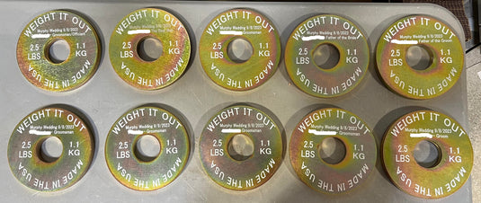 Weight It Out - Pre-Order Only: Custom Engraved Solid Steel Calibrated Weight Plate Pairs American Made
