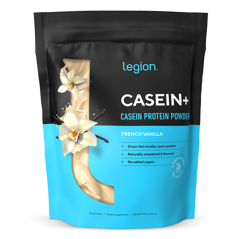 Load image into Gallery viewer, Legion Athletics Casein+ Grass-Fed Casein Protein Powder - 24g micellar casein protein per serving
