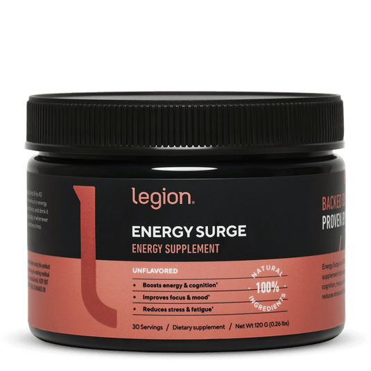 Legion Athletics Energy Surge - caffeine, L-theanine, taurine, and TeaCrine for clean energy and focus