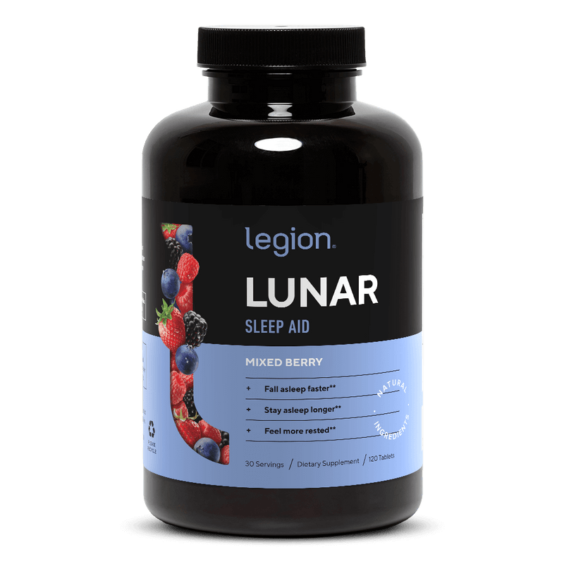 Load image into Gallery viewer, Legion Athletics Lunar Sleep Aid - 3g glycine, 500mcg melatonin, 400mg L-theanine, and 100mg GABA per serving, naturally sweetened

