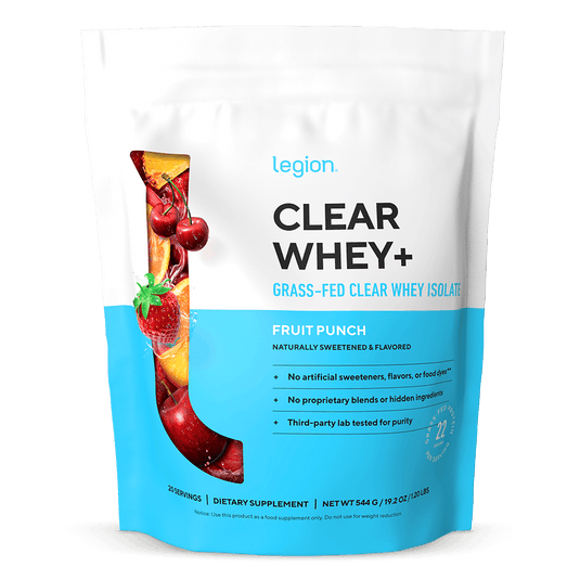 Legion Athletics Clear Whey Protein Isolate - clear, refreshing whey protein in a juice-like drink