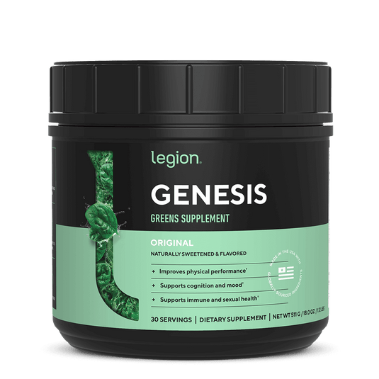 Legion Athletics Genesis Greens Powder - 38 fruits, vegetables, herbs, and adaptogens per serving